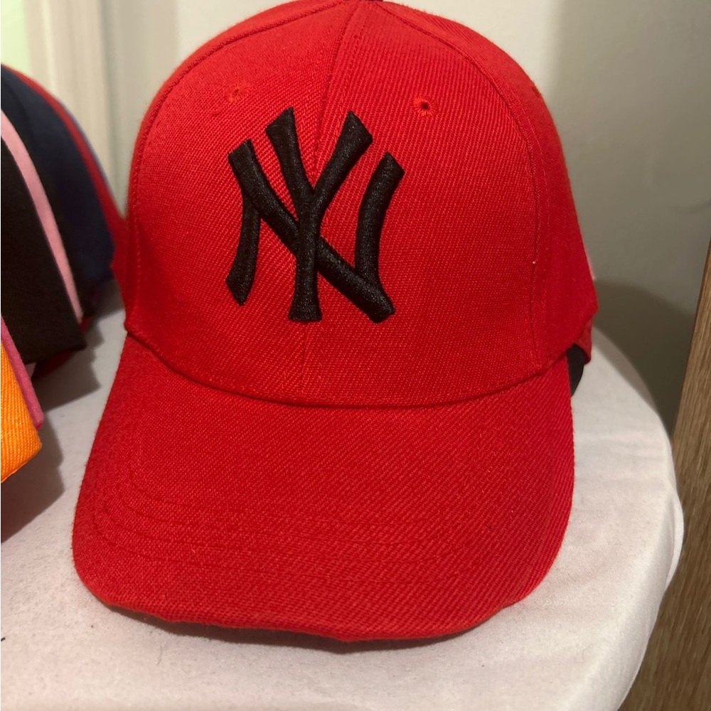 NY Collection Red Cap with Black Logo
